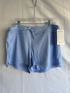 Athleta Lahaina Swim Shorts Women Large Blue NWT Quick Dry UPF Lined
